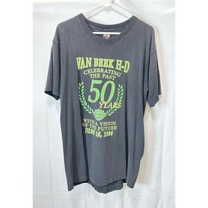 Vintage‎ Harley-Davidson Mens XL Van Beek H-D West Bend, WI 1996, Holoubek